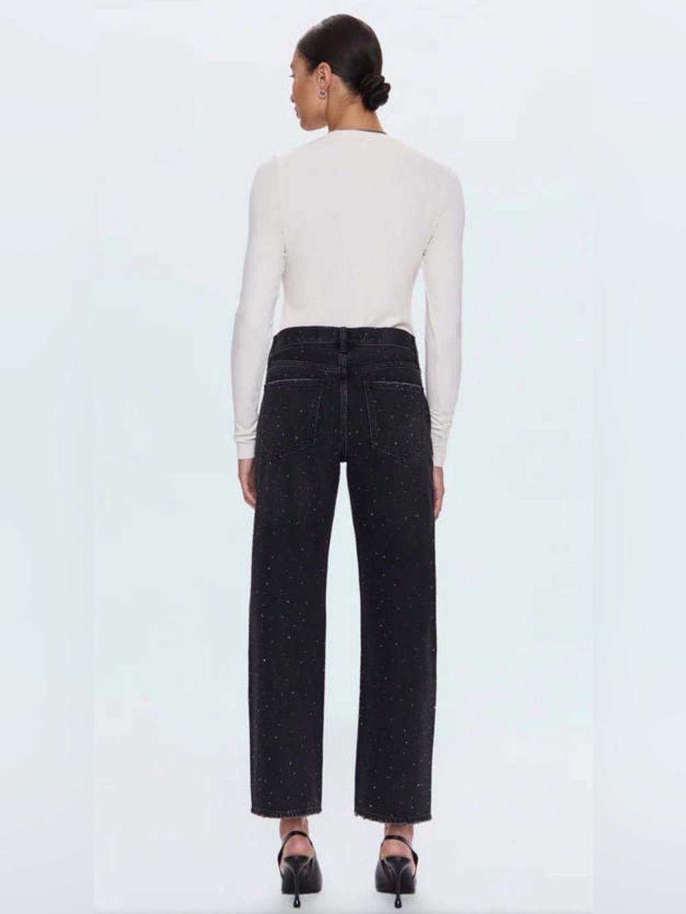 NWOT PISTOLA LEXI MID RISE BOWED JEAN - SILVER SCREEN - Picture 3 of 11